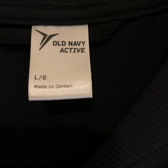 Old Navy Active Black Track Jacket Zip Up Stripe Sleeves Black Size-Large - Picture 9 of 9